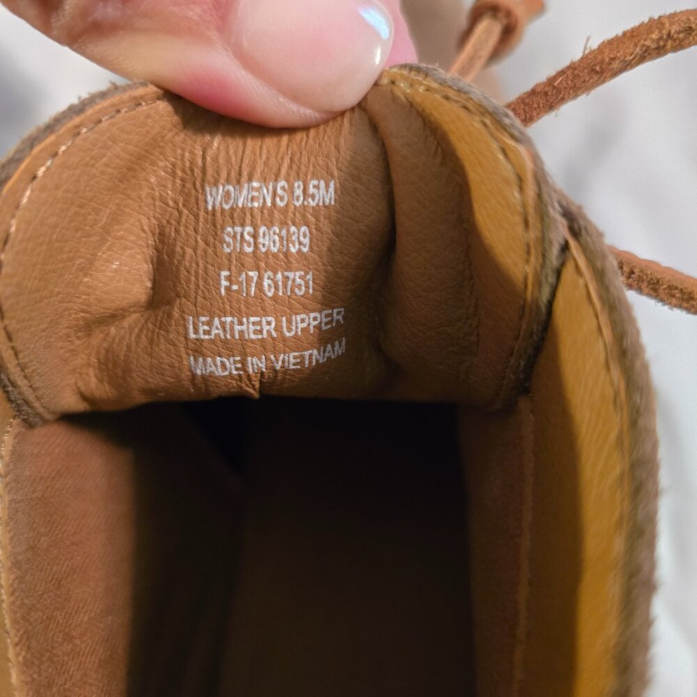 Sperry Top Sider Women's Celeste Prow Suede Bootie Taupe Tan Leather 8.5M. - Picture 3 of 14